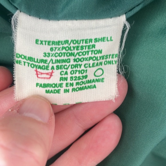 Cyclone Awesome vintage teal trench coat with detachable wool lining - Picture 9 of 10